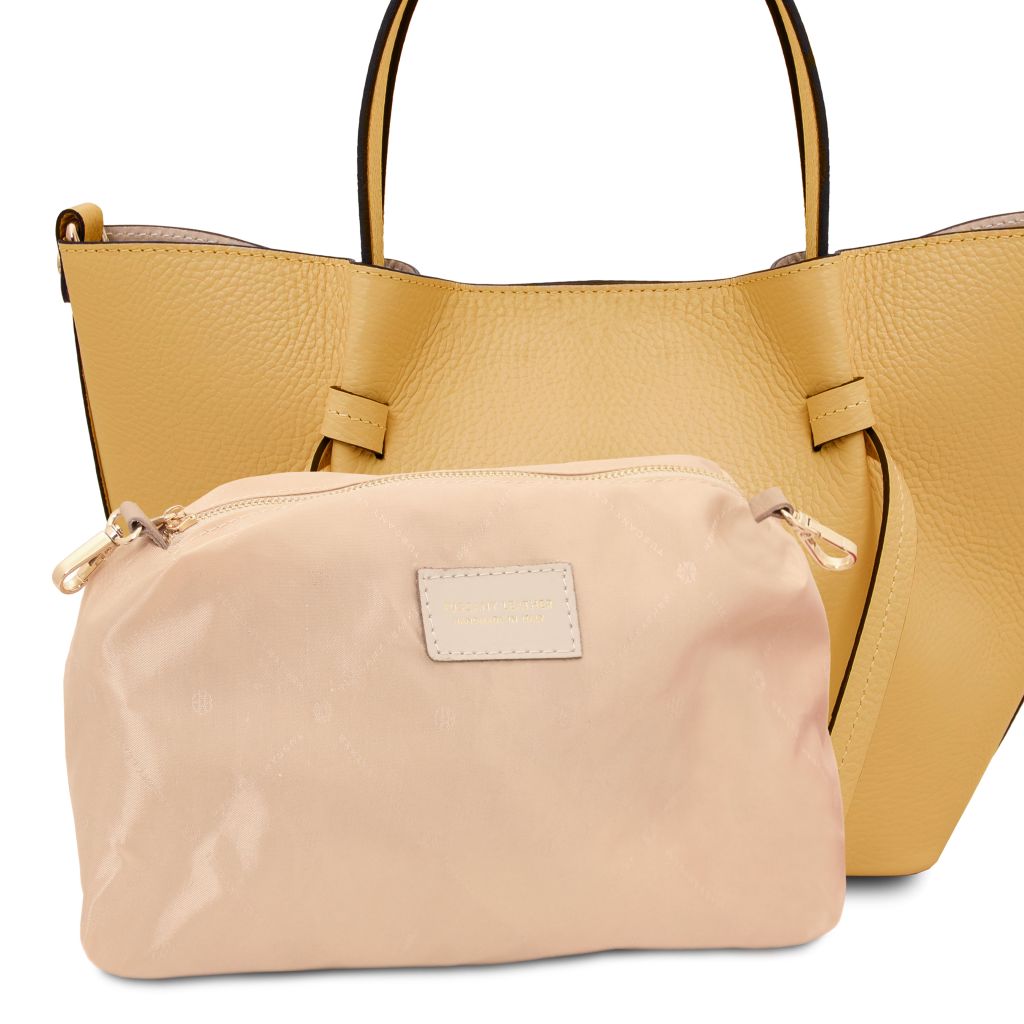 legame-leather-handbag-small-size-tl142482 - Pastellinkeltainen - kuva 6