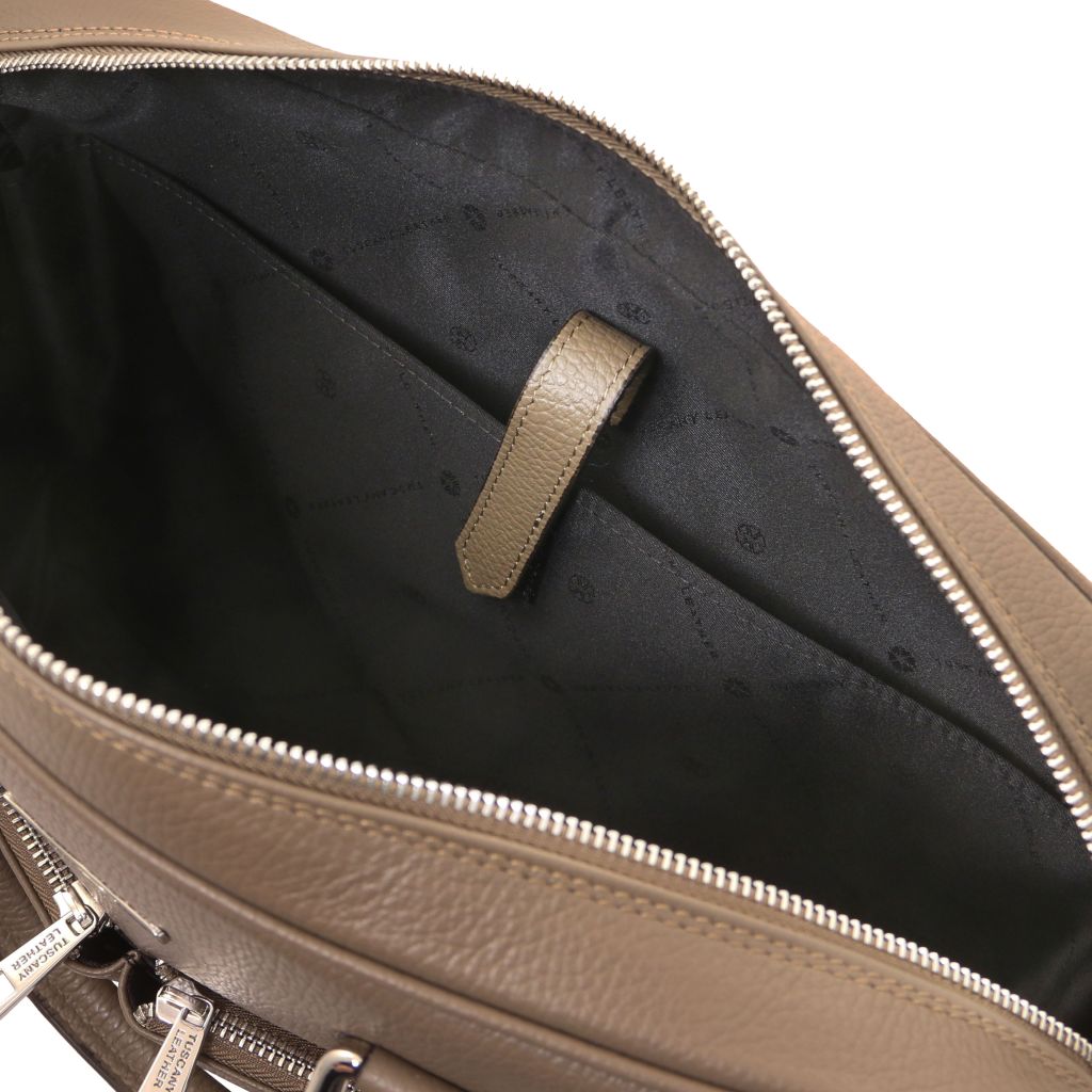 treviso-leather-laptop-briefcase-tl142546 - Tumma taupe - kuva 6