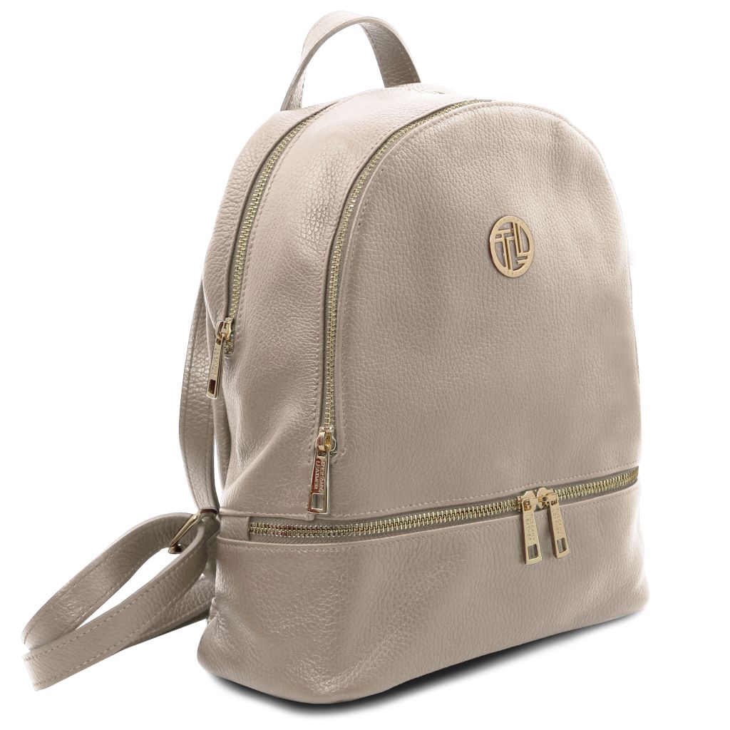 tl-bag-soft-leather-backpack-tl142280 - Vaalea taupe - kuva 2