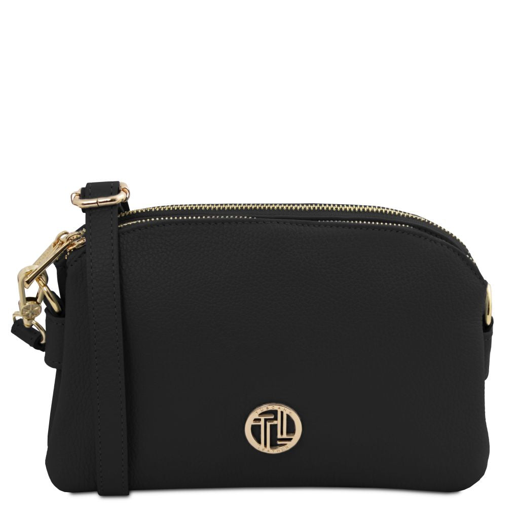 lily-soft-leather-shoulder-bag-tl142375 - Musta