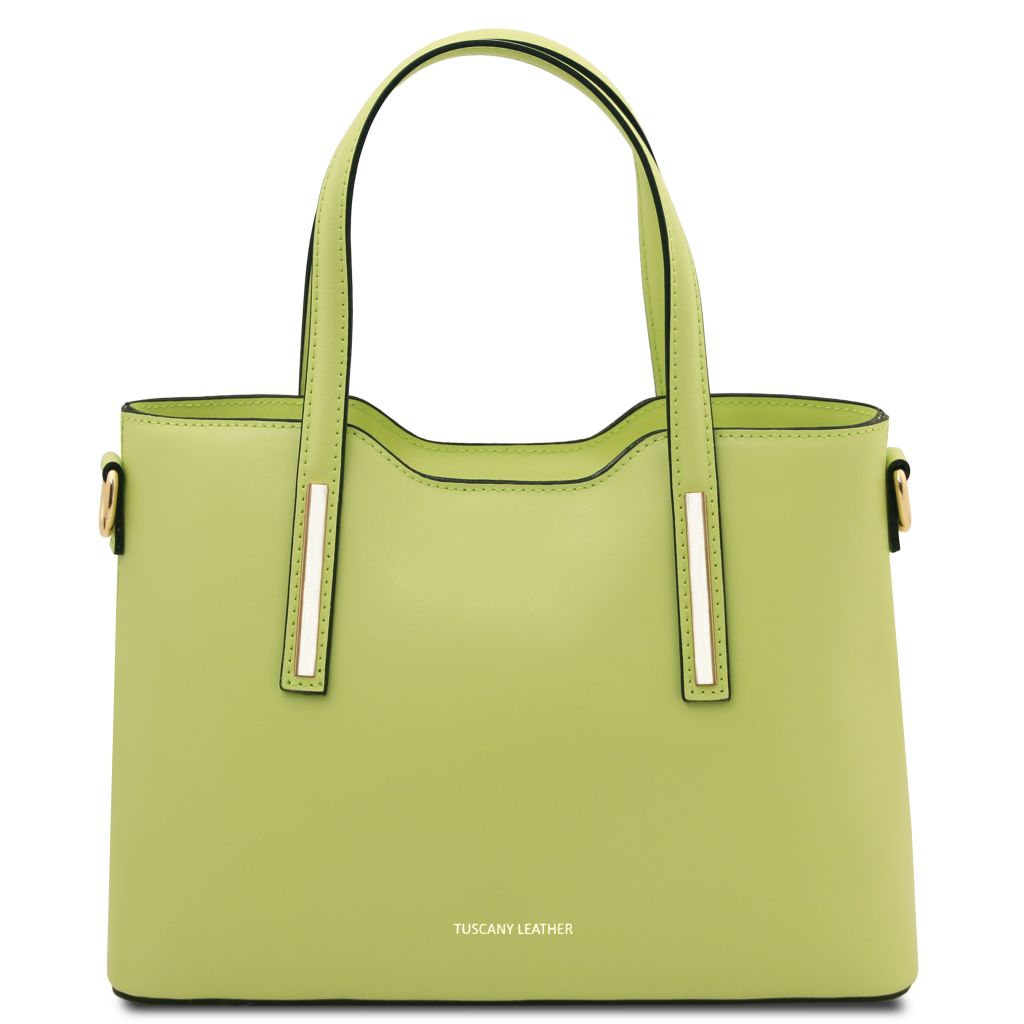 olimpia-leather-tote-small-size-tl141521 - Limenvihreä