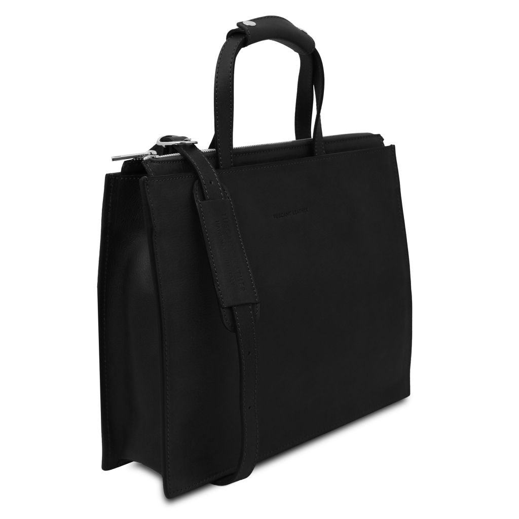 palermo-leather-briefcase-3-compartments-for-women-tl142452 - Musta - kuva 2