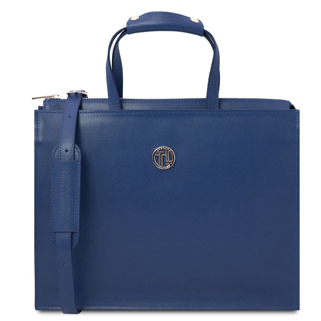 palermo-saffiano-leather-briefcase-3-compartments-for-women-tl141369 - Tummansininen