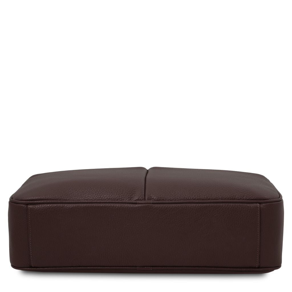 treviso-leather-laptop-briefcase-tl142546 - Tummanruskea - kuva 4