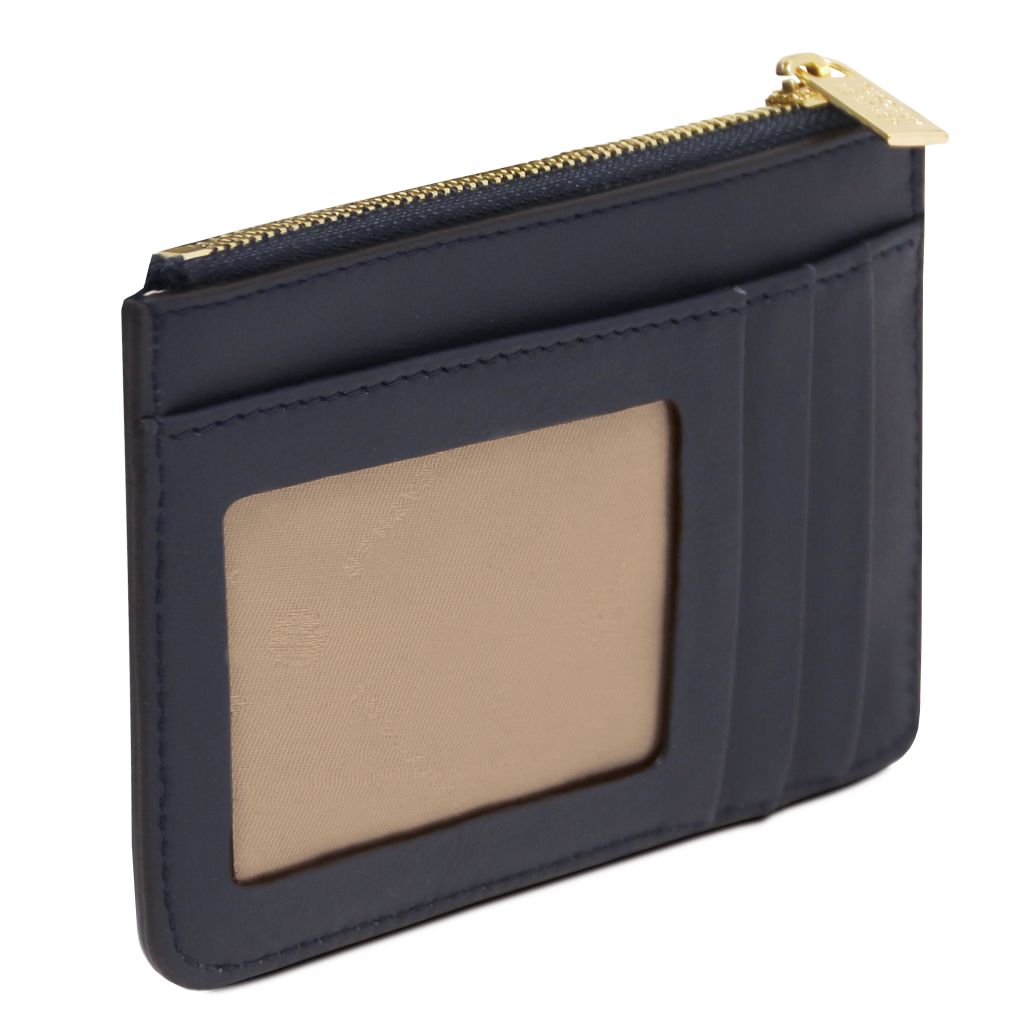 leather-card-holder-with-handle-tl142544 - Tummansininen - kuva 2