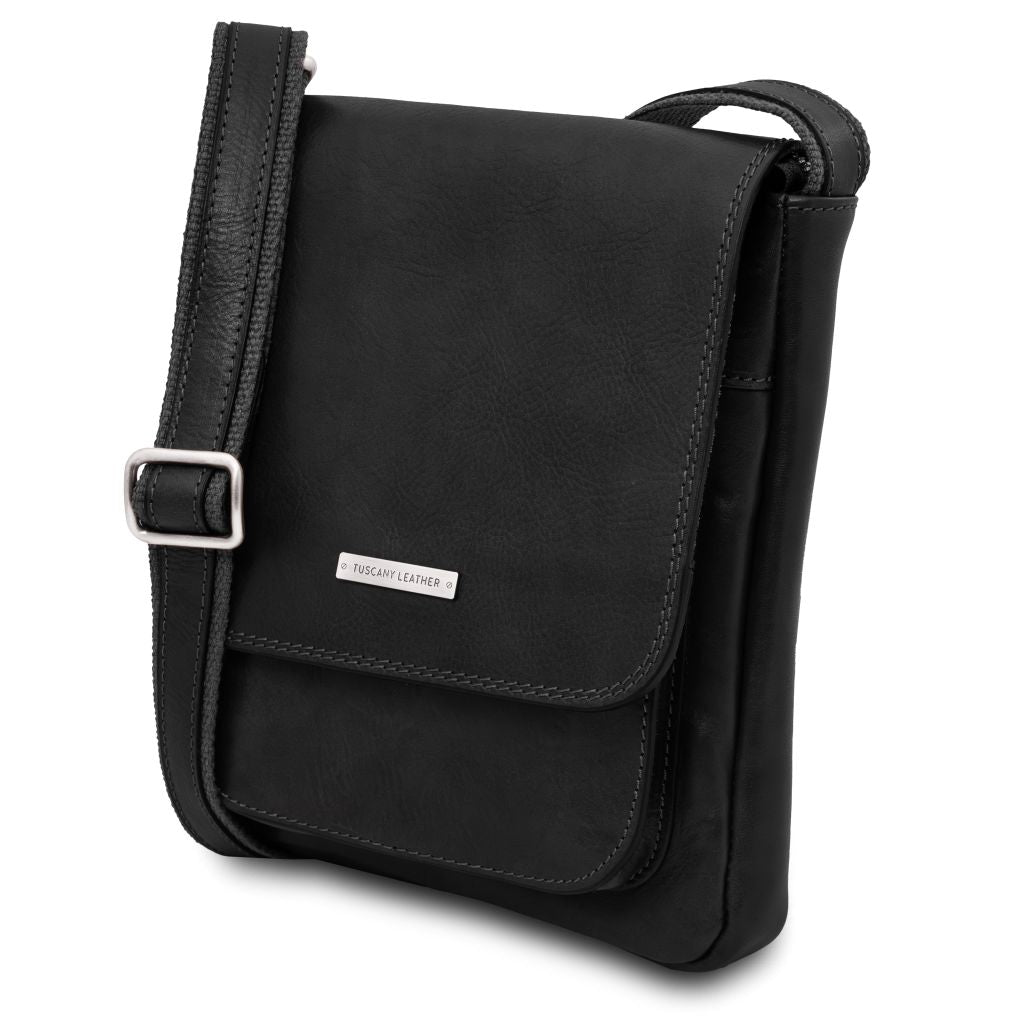 jimmy-leather-crossbody-bag-for-men-with-front-pocket-tl141407 - Musta - kuva 2