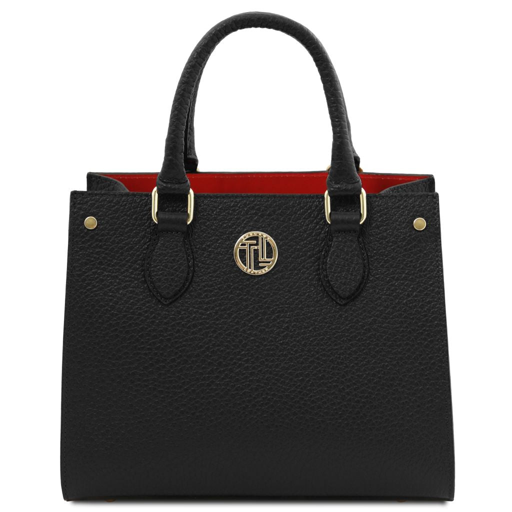 dama-leather-handbag-tl142565 - Musta