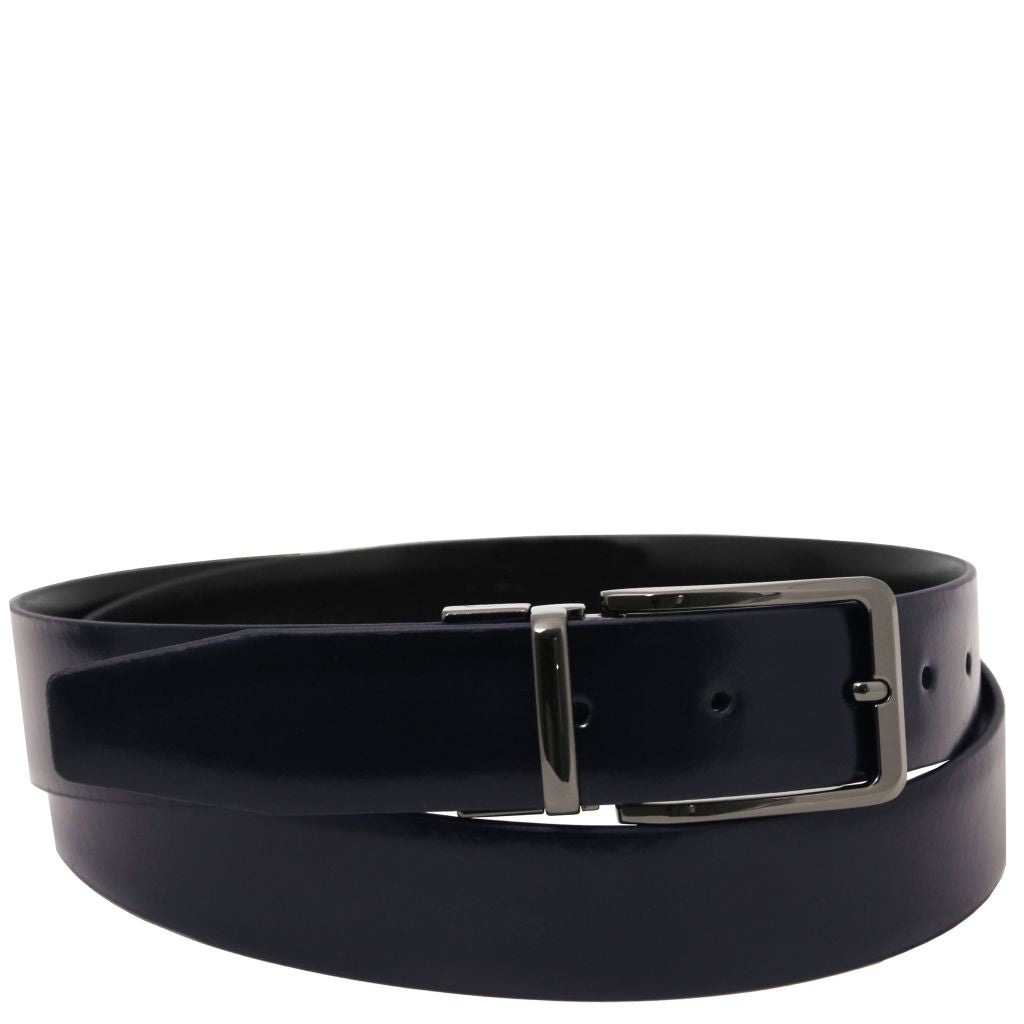 elegant-double-sided-brushed-leather-belt-35mm-tl142540 - Tummansininen