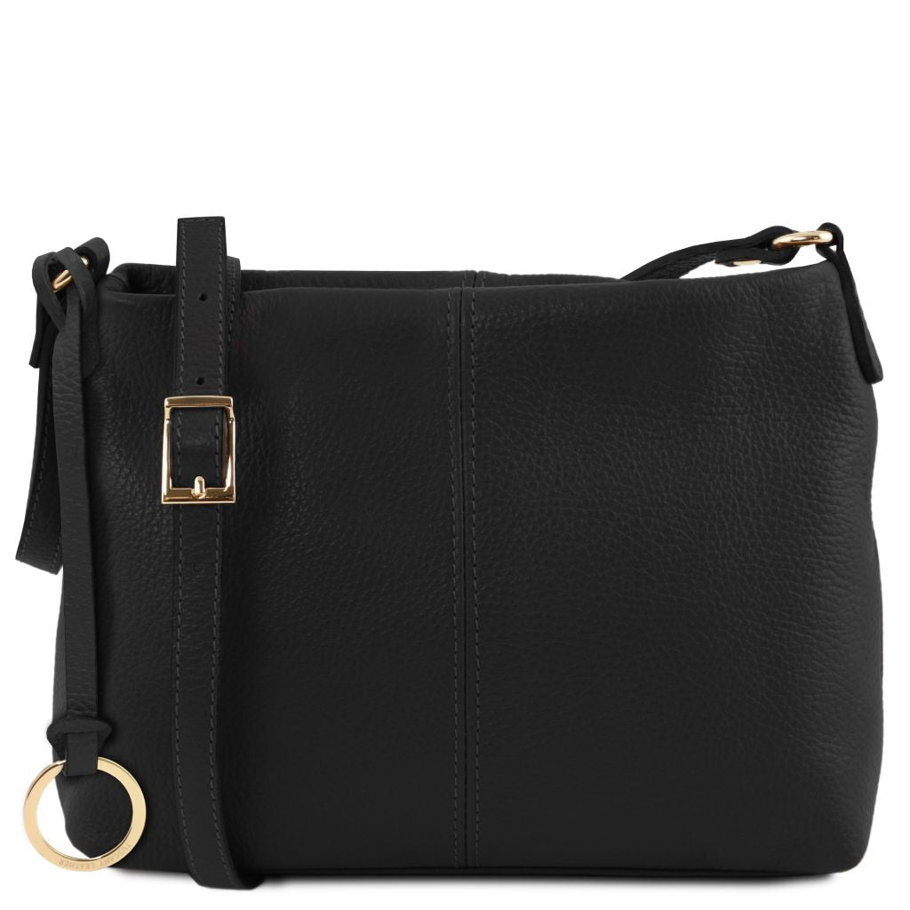 tl-bag-soft-leather-shoulder-bag-tl141720 - Musta