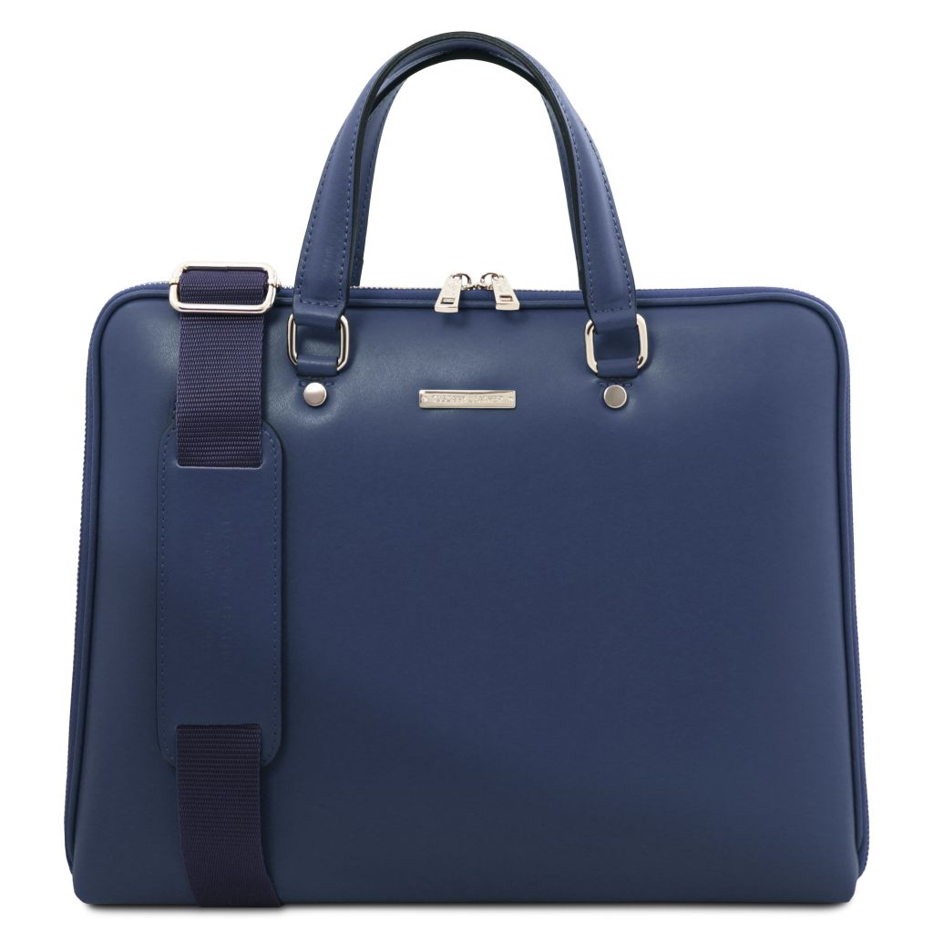 verona-saffiano-leather-business-bag-tl142547 - Tummansininen