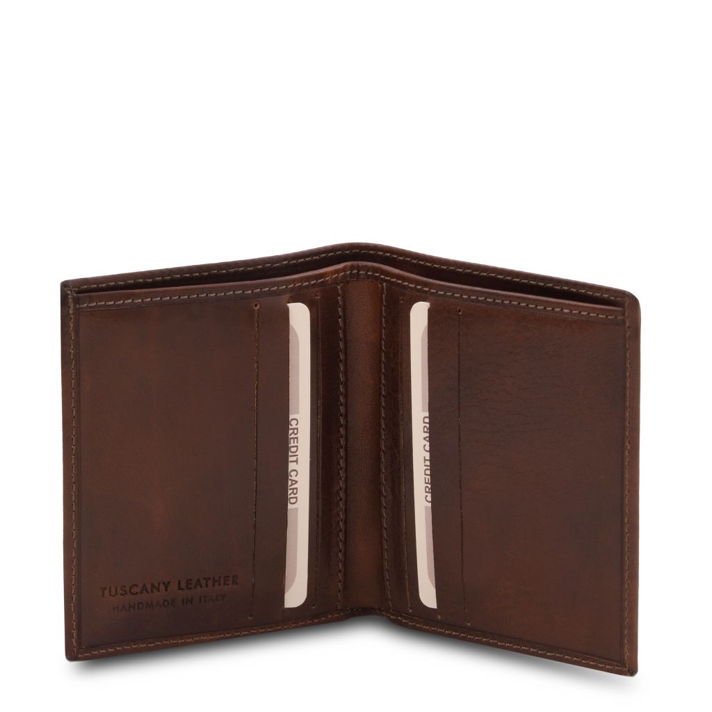 exclusive-2-fold-leather-wallet-for-men-tl142064 - Tummanruskea - kuva 2