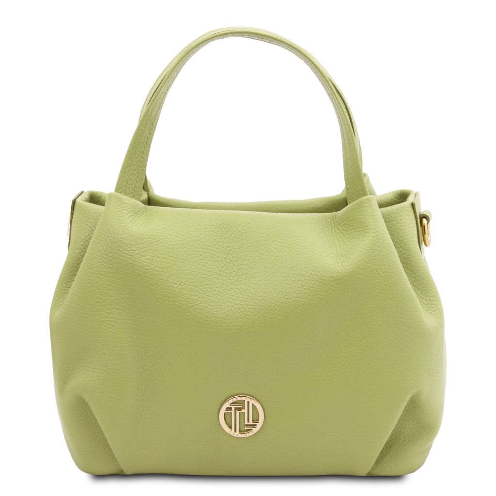 nora-soft-leather-handbag-tl142372 - Limenvihreä