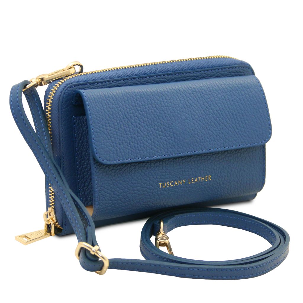 urania-leather-wallet-phone-holder-with-strap-tl142433 - Deniminsininen - kuva 2