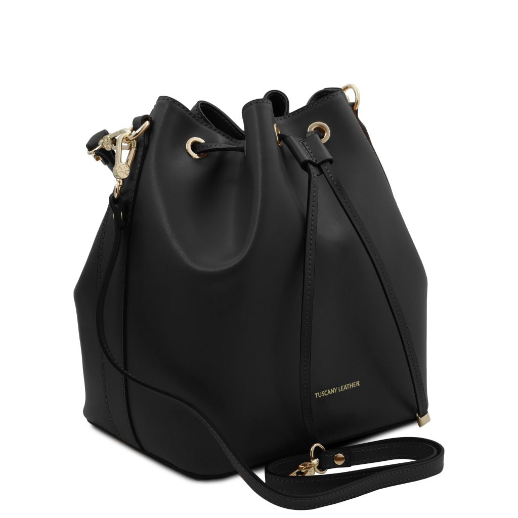 vittoria-leather-bucket-bag-tl141531 - Musta - kuva 2