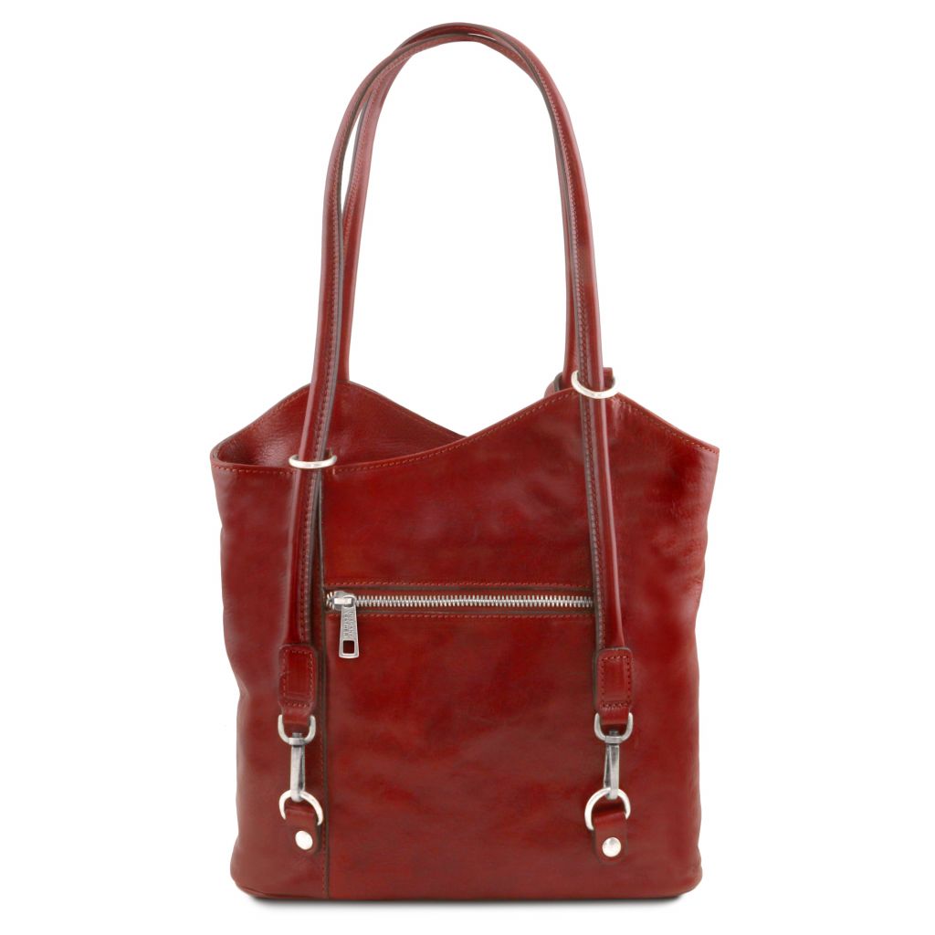 patty-leather-convertible-backpack-shoulderbag-tl141497 - Punainen - kuva 3