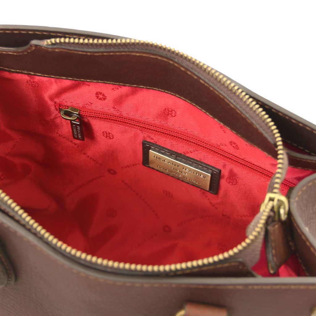 dama-leather-handbag-tl142564 - Tummanruskea - kuva 6