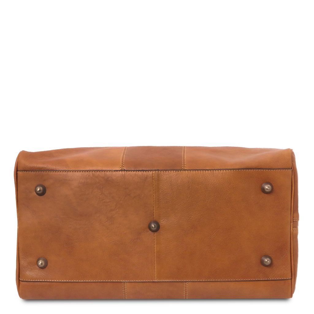 lisbona-travel-leather-duffle-bag-small-size-tl142441 - Musta - kuva 5