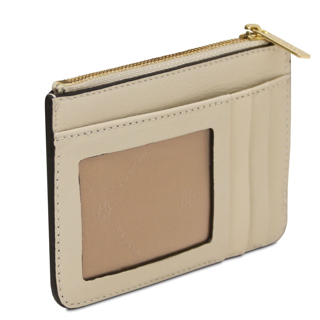 leather-card-holder-with-handle-tl142544 - Beige - kuva 2