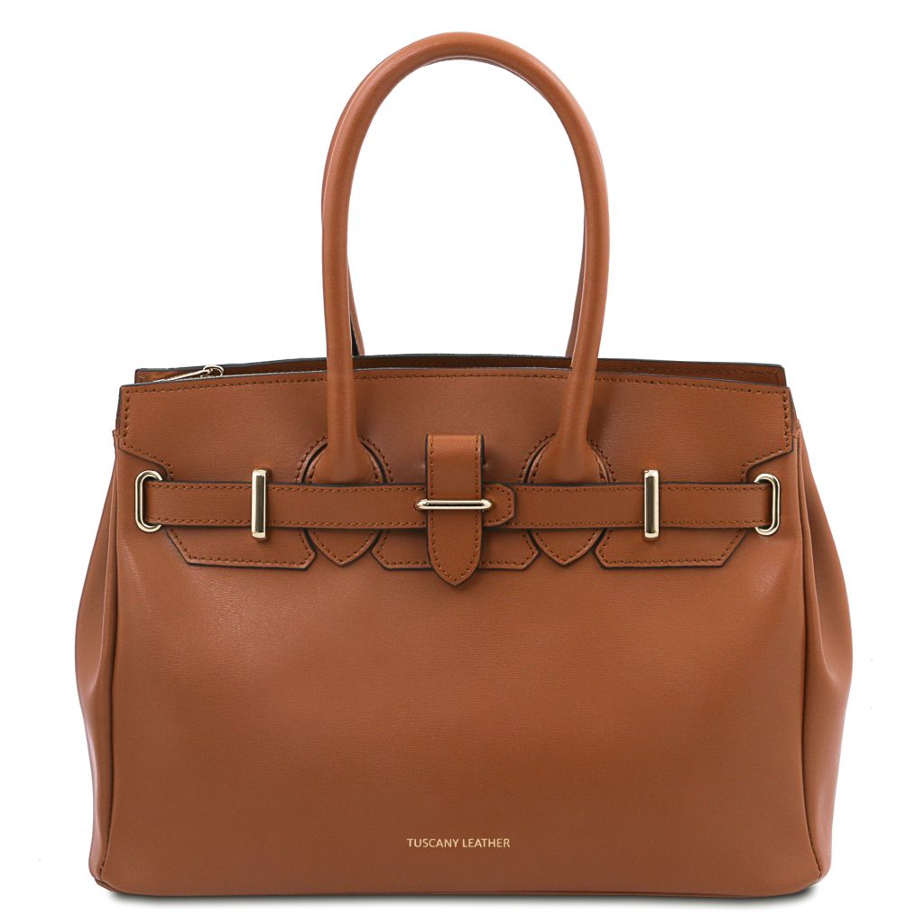 tl-bag-leather-handbag-tl142174 - Konjakki