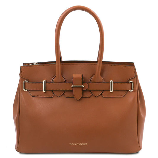 tl-bag-leather-handbag-tl142174 - Konjakki