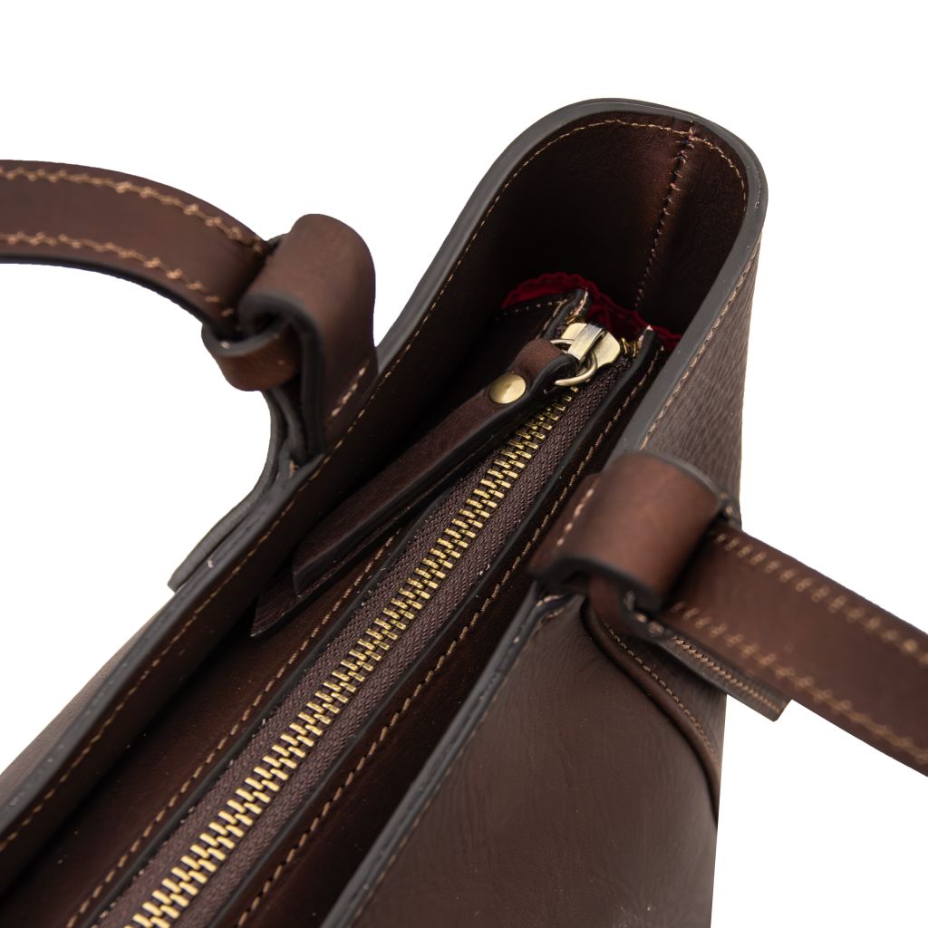libra-leather-shoulder-bag-tl142562 - Tummanruskea - kuva 5