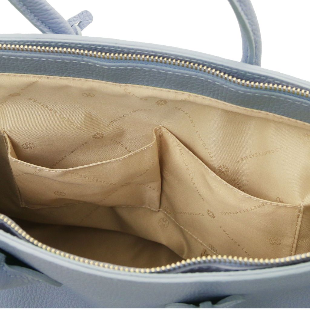 tl-bag-leather-handbag-with-golden-hardware-tl141529 - Vaaleansininen - kuva 6