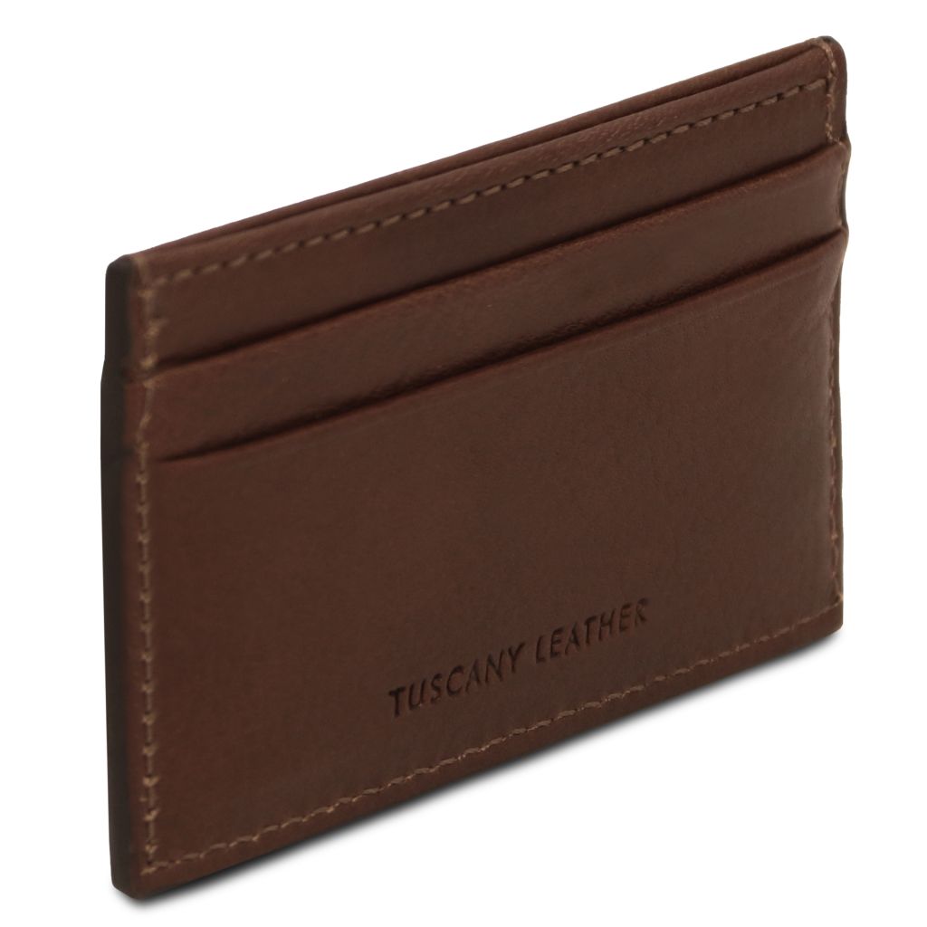 leather-credit-card-holder-tl142473 - Tummanruskea - kuva 2