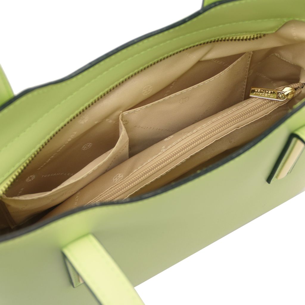 olimpia-leather-tote-small-size-tl141521 - Limenvihreä - kuva 6