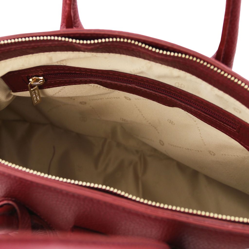 tl-bag-leather-handbag-with-golden-hardware-tl141529 - Punainen - kuva 5