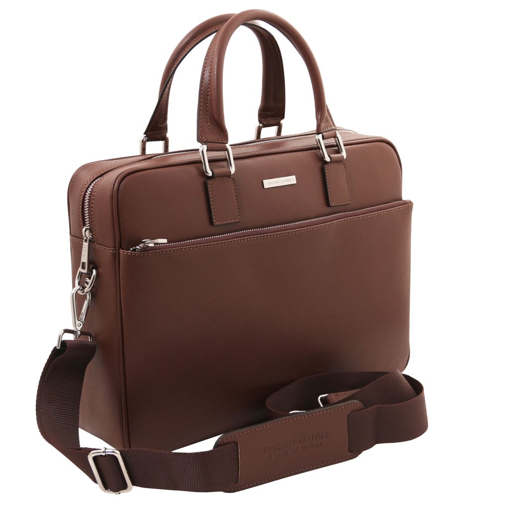 torino-saffiano-leather-laptop-briefcase-tl142551 - Kahvi - kuva 2