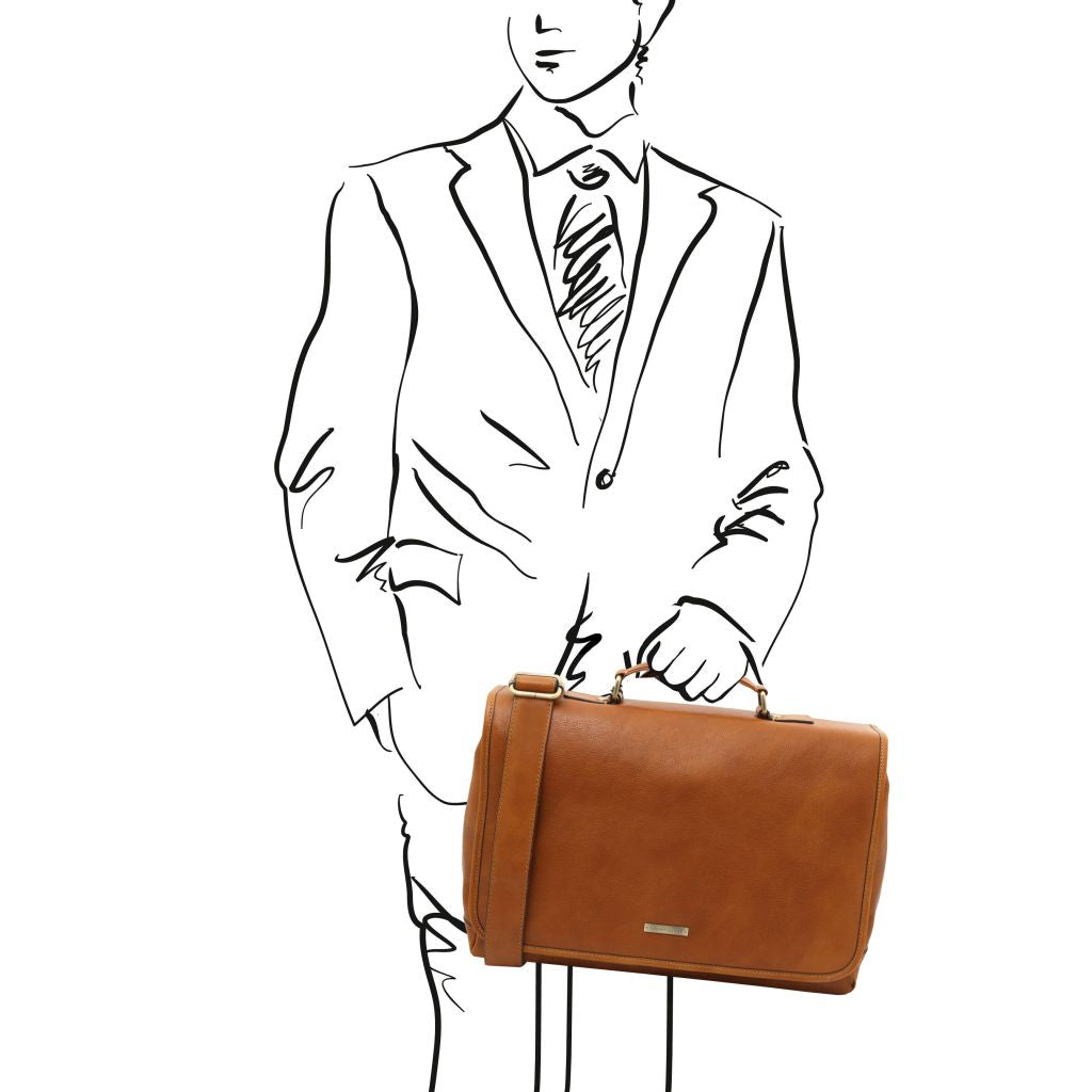 mantova-leather-multi-compartment-briefcase-with-flap-tl142068 - Luonnonväri - kuva 3