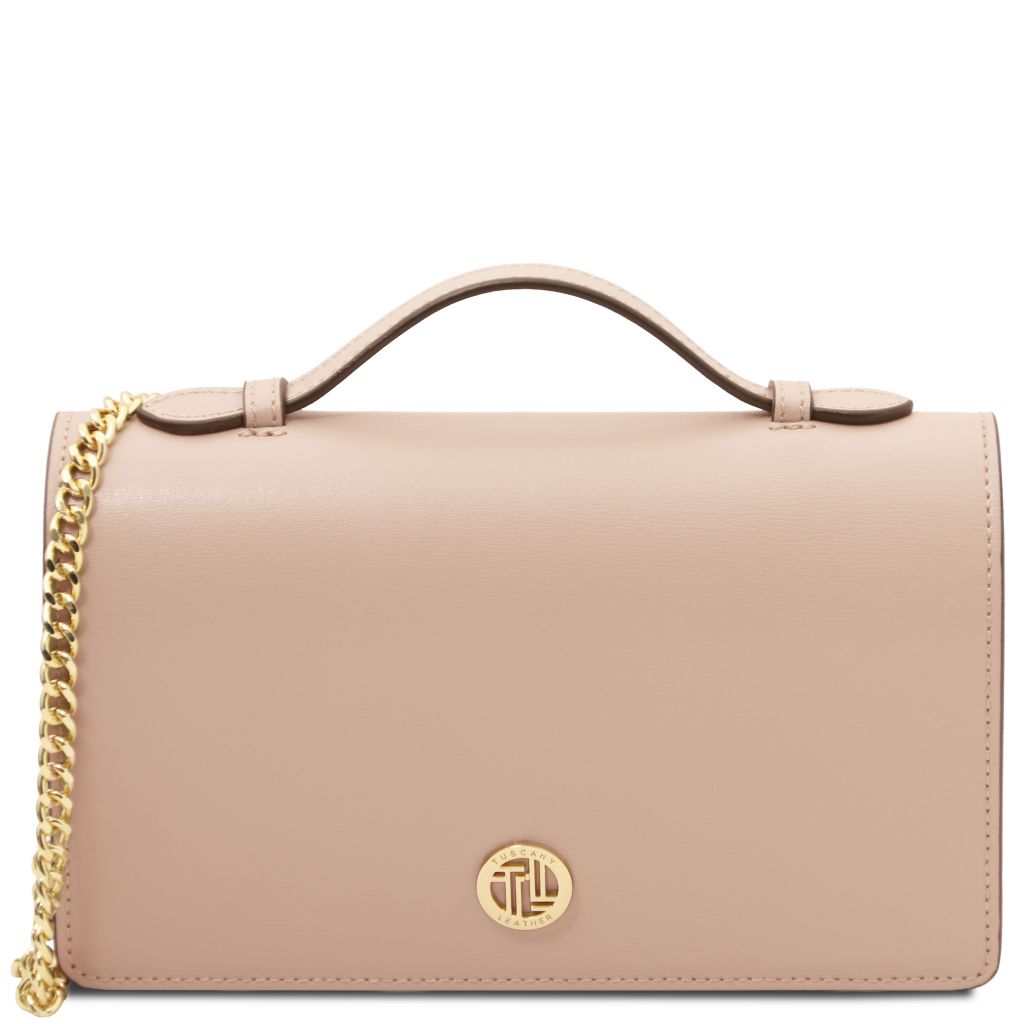 opera-leather-clutch-with-chain-strap-tl142505 - Nude