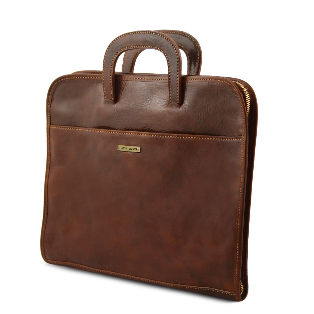 sorrento-document-leather-briefcase-tl141022 - Ruskea - kuva 3