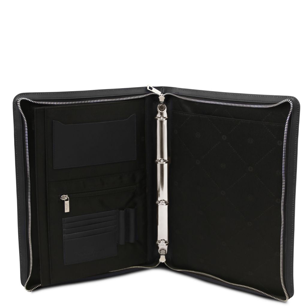 augusto-leather-document-case-with-ring-binder-tl142555 - Musta - kuva 5