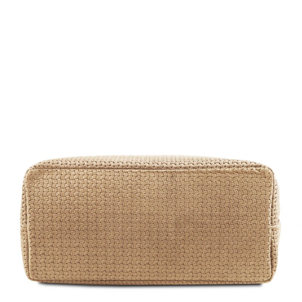 tl-keyluck-woven-printed-leather-shopping-bag-tl141573 - Beige - kuva 3