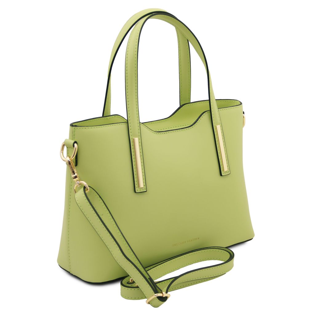 olimpia-leather-tote-small-size-tl141521 - Limenvihreä - kuva 2