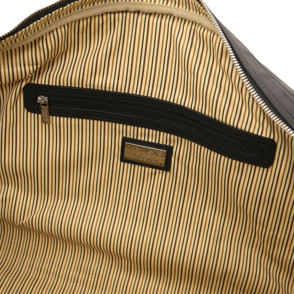 lisbona-travel-leather-duffle-bag-large-size-tl142557 - Musta - kuva 6