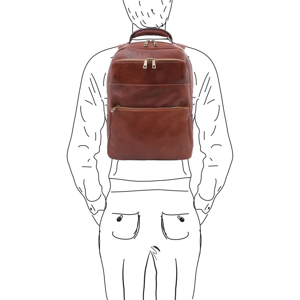 melbourne-leather-laptop-backpack-tl142205 - Ruskea - kuva 8
