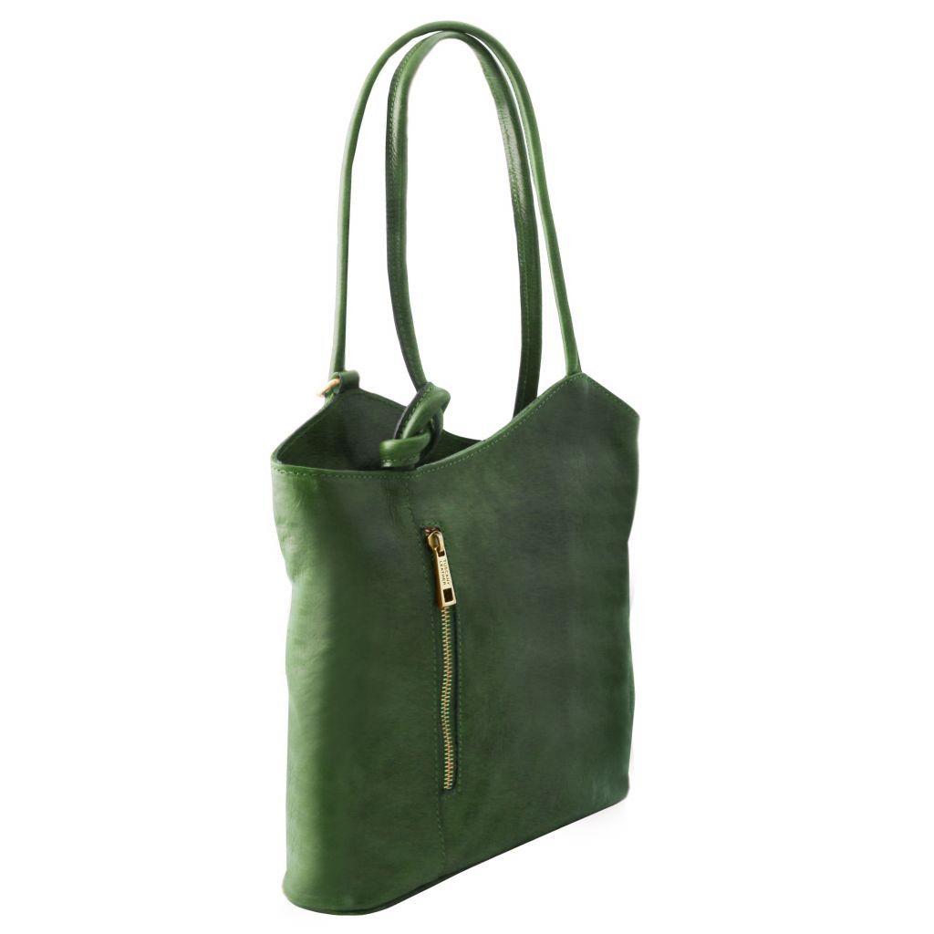 patty-leather-convertible-backpack-shoulderbag-tl141497 - Vihreä - kuva 2