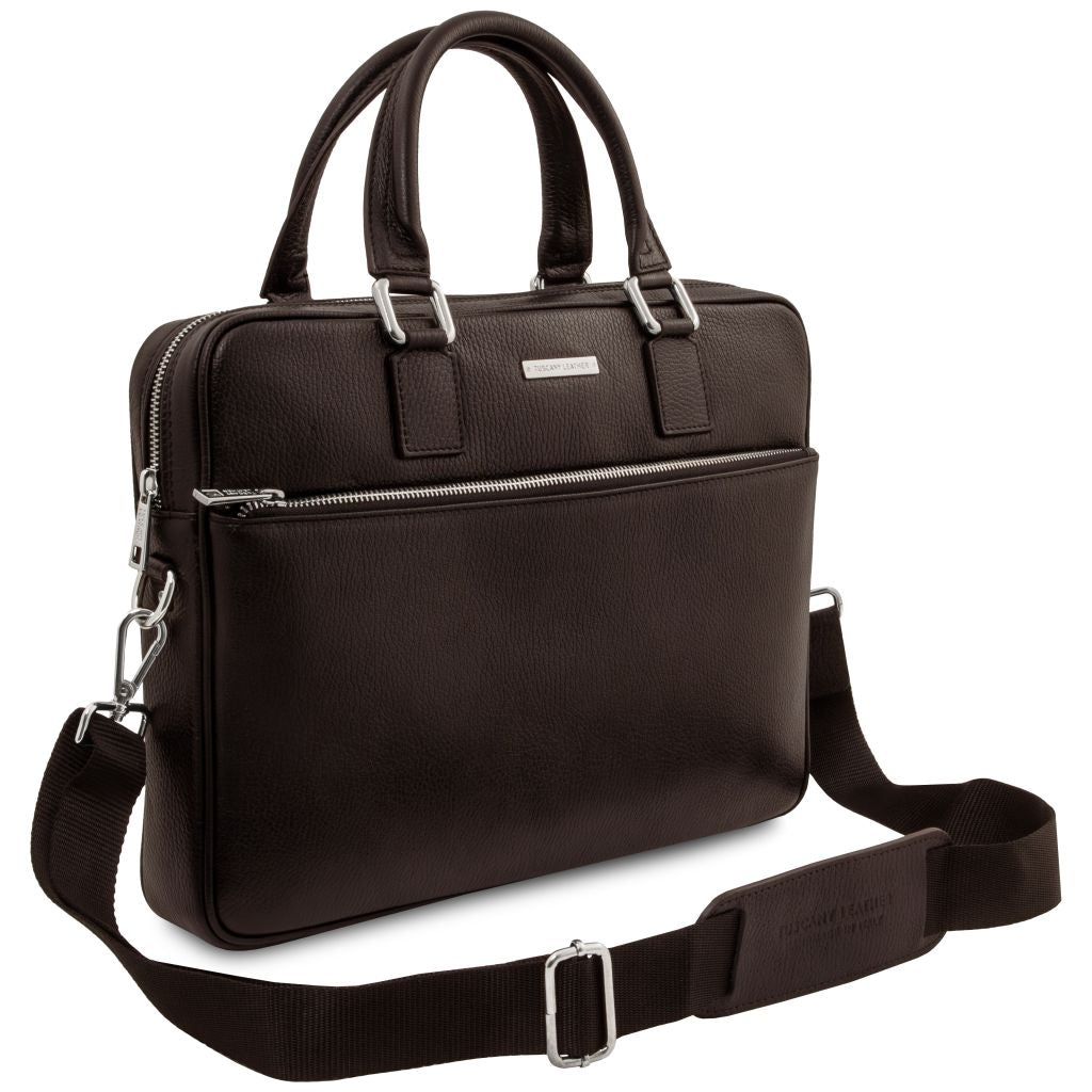 ferrara-leather-laptop-briefcase-tl142548 - Tummanruskea - kuva 2
