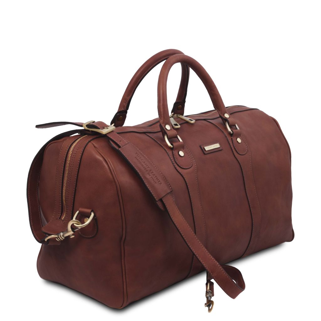 oslo-leather-travel-duffle-bag-weekender-bag-tl141913 - Ruskea - kuva 2