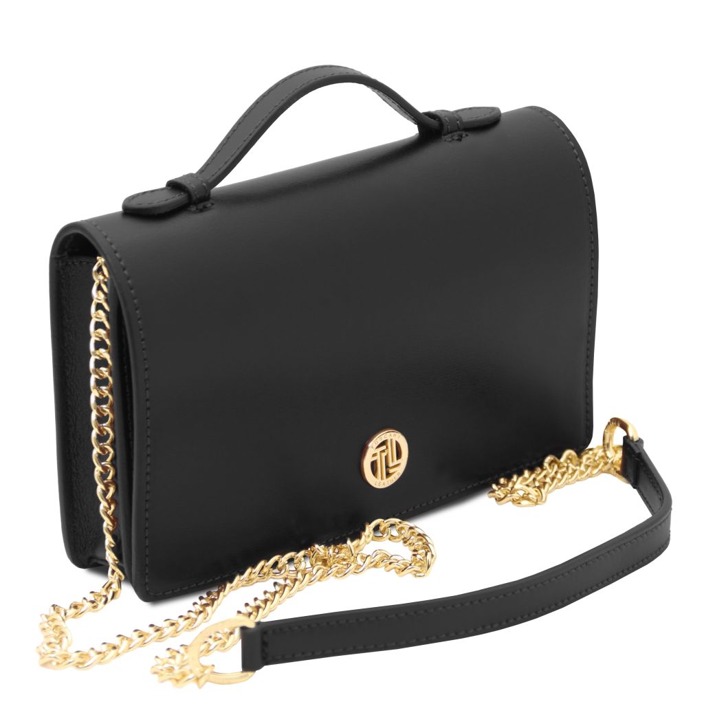 opera-leather-clutch-with-chain-strap-tl142505 - Musta - kuva 2