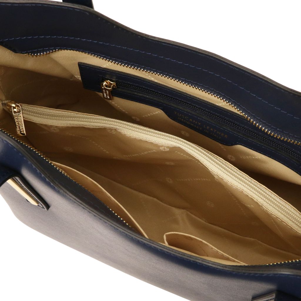 olimpia-leather-tote-tl141412 - Tummansininen - kuva 5
