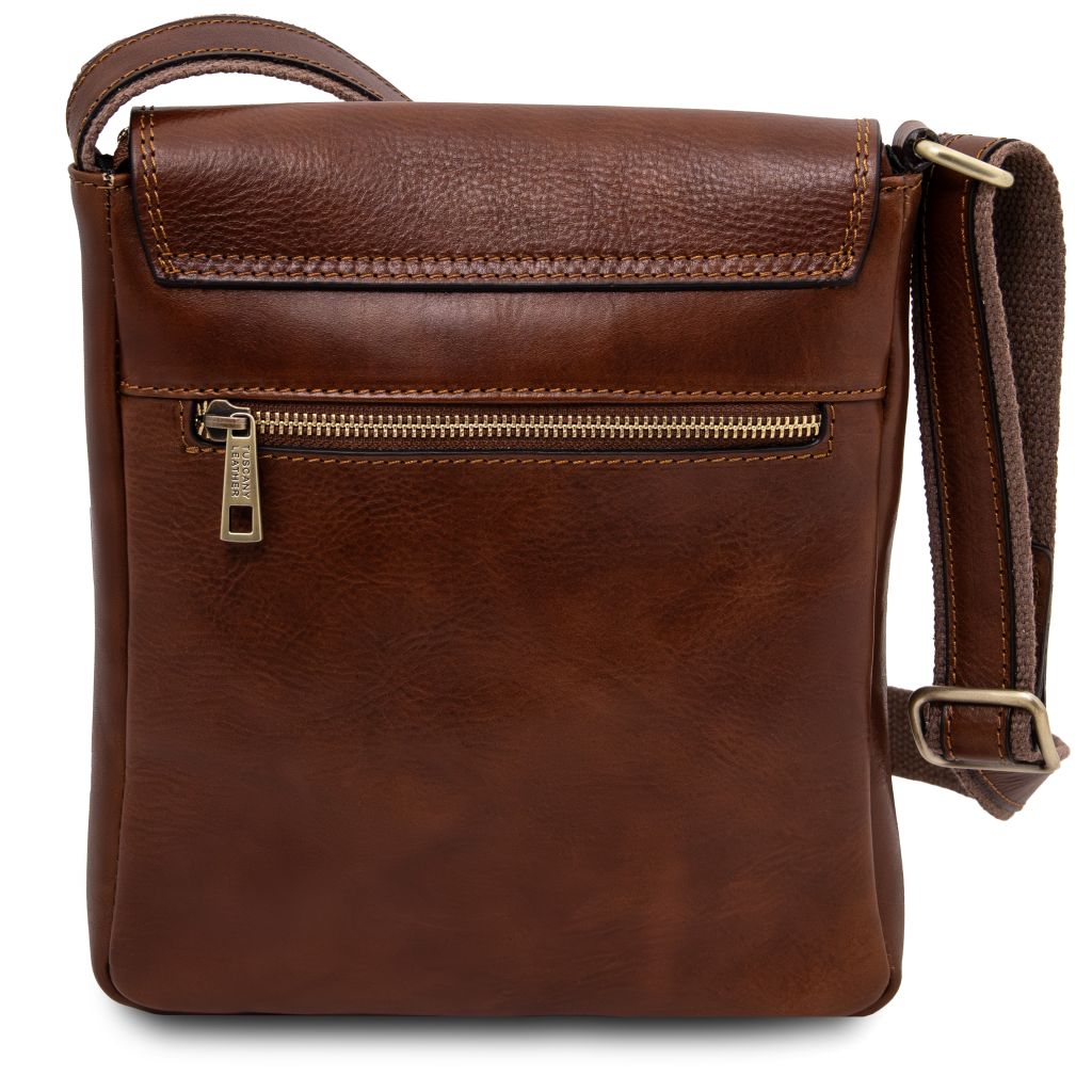 jimmy-leather-crossbody-bag-for-men-with-front-pocket-tl141407 - Ruskea - kuva 3