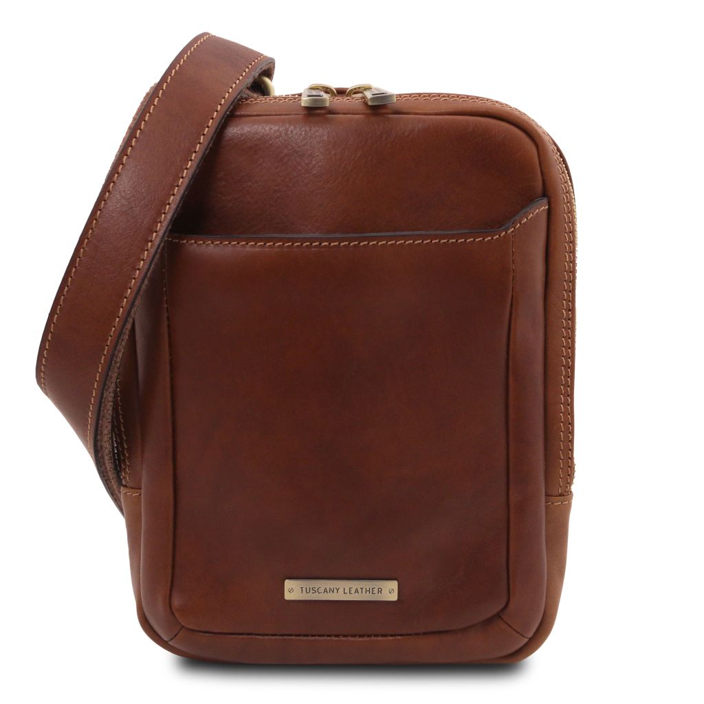 mark-leather-crossbody-bag-tl142428 - Ruskea