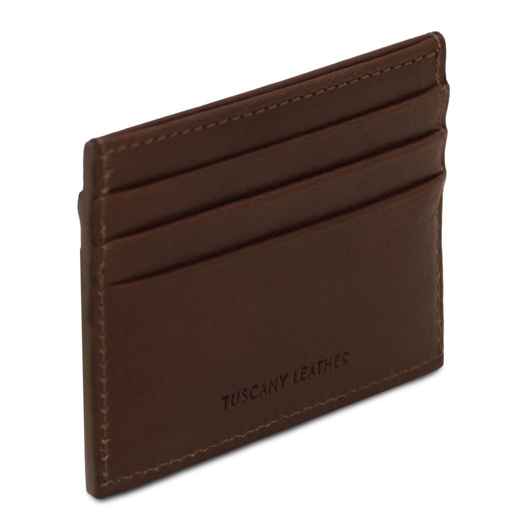 leather-credit-card-holder-tl142471 - Tummanruskea - kuva 2