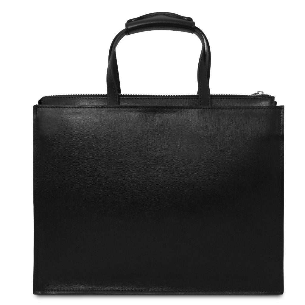 palermo-saffiano-leather-briefcase-3-compartments-for-women-tl141369 - Musta - kuva 3