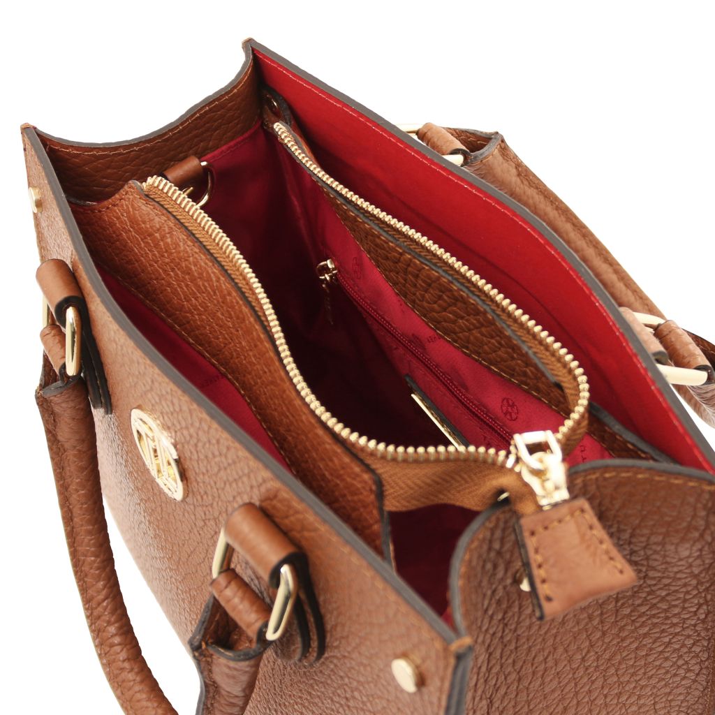 dama-leather-handbag-tl142565 - Konjakki - kuva 5