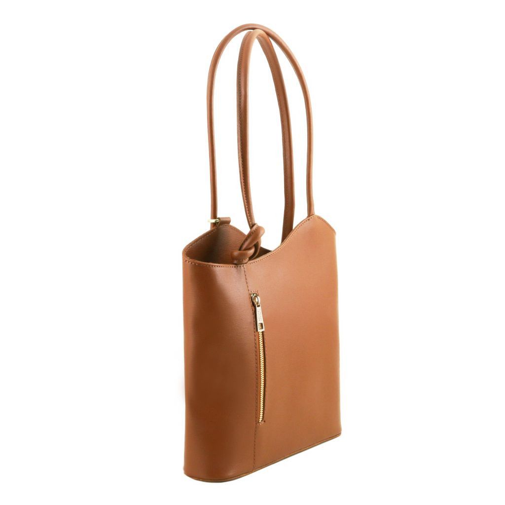 patty-saffiano-leather-convertible-backpack-shoulderbag-tl141455 - Konjakki - kuva 2