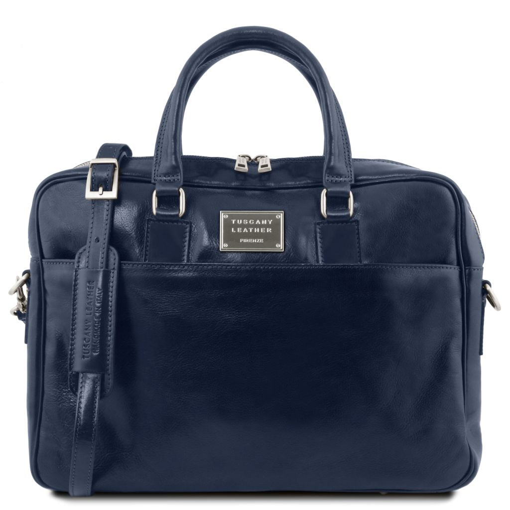 urbino-leather-laptop-briefcase-with-front-pocket-tl141241 - Tummansininen